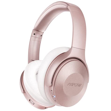 buy pink active noise cancelling headphones mpow hrs playtime bluetooth  headphones