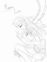Luka Vocaloid Lineart Megurine sketch template