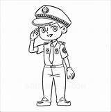 Policeman Helpers Printable Helper sketch template