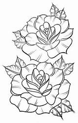 Coloring Pages Flower Tattoo Rose Tattoos Designs Adult Drawing sketch template