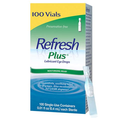 Refresh Plus Lubricant Eye Drops Preservative Free 100 Single Use