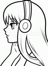 Anime Drawing Coloring Pages Easy Girl Drawings Body Basic Cool Cartoon Choose Board Sketches sketch template