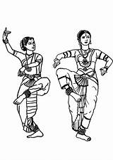Danse Danseuse Tanzen Danser Inde Coloriages Tanz Ballo Classique Jeunes Femmes Disegno Entrain Hugolescargot Pencil Odissi Ausmalbild Folk Doodles Indien sketch template