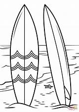 Surfboard Coloring Beach Pages Drawing Surfboards Easy Surf Surfing Board Printable Clipart Drawings Getdrawings Clip sketch template