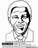 Coloring Mandela Nelson Pages History South Walker Cj Madam President Clip Africa People Crayola Drawing Books Sheets Printable Month Colouring sketch template