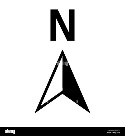 basic north arrow mark sign symbol icon  map orientation vector