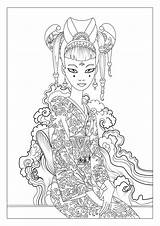 Coloring Pages Japan Adults Adult Celine sketch template