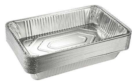 aluminum foil pans  piece full size deep disposable steam table pans  baking roasting