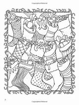Coloring Book Dover Books Pages Holiday sketch template