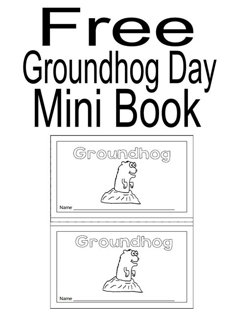 printable groundhog day booklet printable  templates