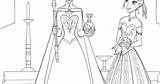 Coloring Pages Elsa Frozen Coronation sketch template