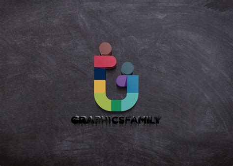 black wall  logo mockup  psd  graphicsfamily
