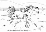 Coloring Pages Foal Mare Horses Horse Kids Foals Printable Print Popular Coloringhome sketch template