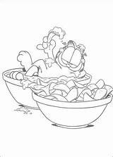 Garfield Potato Chips Coloring Pages Printable Eating Supercoloring Color Online Cartoons Cartoon Colouring Odie Categories sketch template