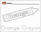 Crayon Orange Pages Template Crayons Coloring Color Quit sketch template