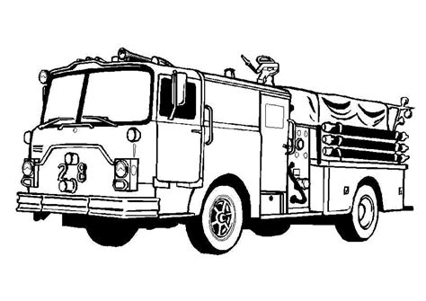 print  educational fire truck coloring pages giving