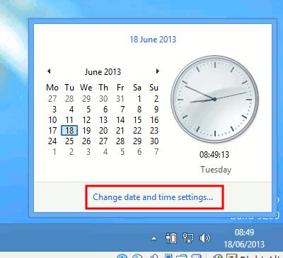 date time settings