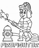 Firefighter Professions Topcoloringpages sketch template