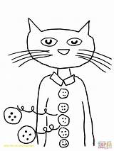 Coloring Pages Button Getcolorings Pete Cat sketch template