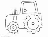 Tractor Coloring Pages Kids Easy Printable Color Print sketch template