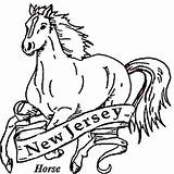 Jersey Coloring Horse State Pages Bird Printable Symbols Supercoloring Color Getcolorings sketch template