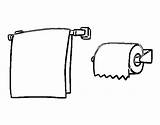 Towel Paper Coloring Toilet Coloringcrew sketch template