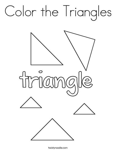 color  triangles coloring page twisty noodle