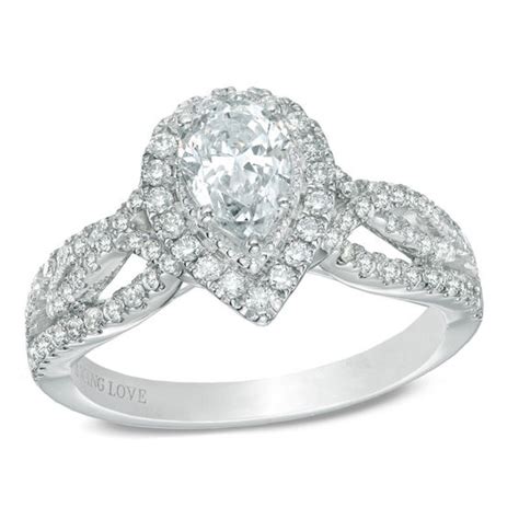 vera wang love collection 1 ct t w pear shaped diamond