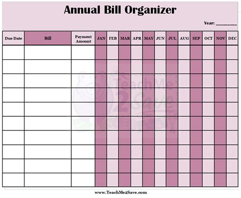 images  printable blank paying bills organizer printable