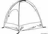 Tent Camping Coloring Pages Printable Outline Drawing Tents Print Template Sketch Bible Color Paper sketch template