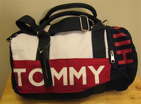 new tommy hilfiger mini duffle gym travel bag tote nwt