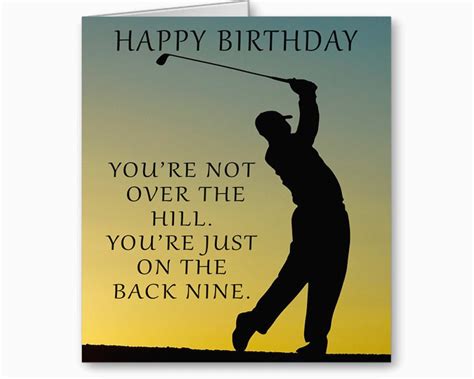 happy birthday golf quotes golf birthday card