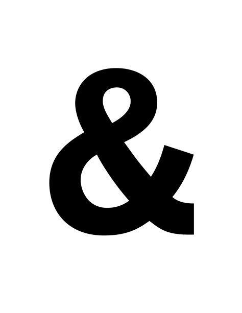 printable ampersand symbol  printable