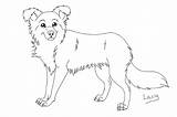 Collie Lineart Lacy sketch template