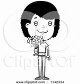 Clipart Girl Teenage Adolescent Holding Flowers Cartoon Thoman Cory Outlined Coloring Vector 2021 sketch template