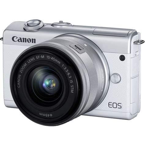 canon eos  mirrorless digital camera   mm lens white  teds store