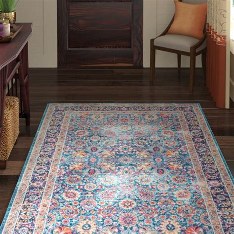 world menagerie coppola blue rug reviews wayfair