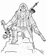 Connor Kenway Assassin Draw sketch template