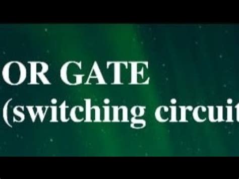 gate switching circuit youtube