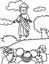 Jesus Ascension Coloring Getcolorings Pages Color sketch template