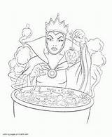 Coloring Disney Evil Pages Queen Villains Snow Printable Colouring Drawing Witch Draw Drawings Template Book Sheets Sketch Kids Halloween Quality sketch template