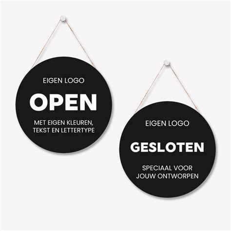 gepersonaliseerd opengesloten bordje salonics