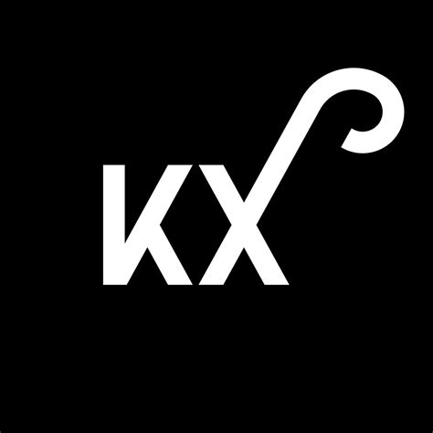 Kx Letter Logo Design On Black Background Kx Creative Initials Letter