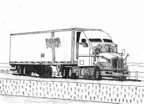 wheeler big rig coloring pages coloring pages  kids