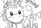 Einhorn Geburtstag sketch template