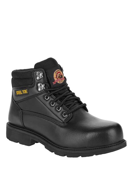 brahma brahma gus  black steel toe work boot mens wide width