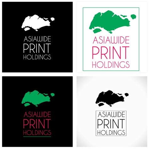 modern professional printing logo design  asiawide print holdings  edge design design