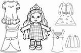 Doll Paper Coloring Pages Printable Dolls sketch template