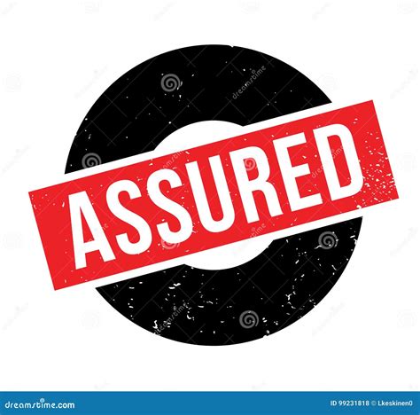 assured rubber stamp stock vector illustration  secure