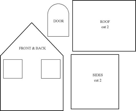 printable full size gingerbread house template printable templates